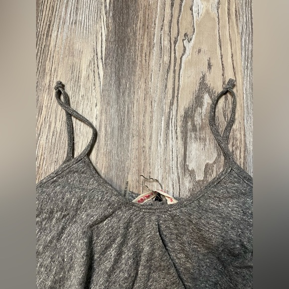 NEW Rebecca Taylor Heathered Cami Jersey Ruffle Strap Dress Heather Grey Medium - Picture 4 of 8